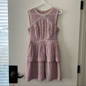BCBG Max Azria Lilac Purple Mini Dress Cutout